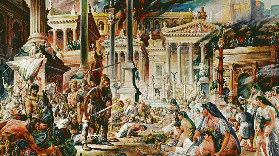 Voici comment on s'imaginait le pillage de Rome au 19e siècle. 