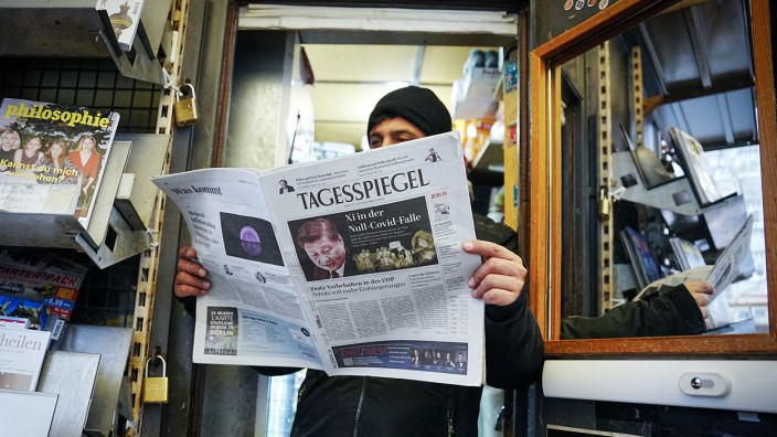 Médias à Berlin : Nouveau dans les kiosques : le "Tagesspiegel" dans un format tabloïd plus compact.