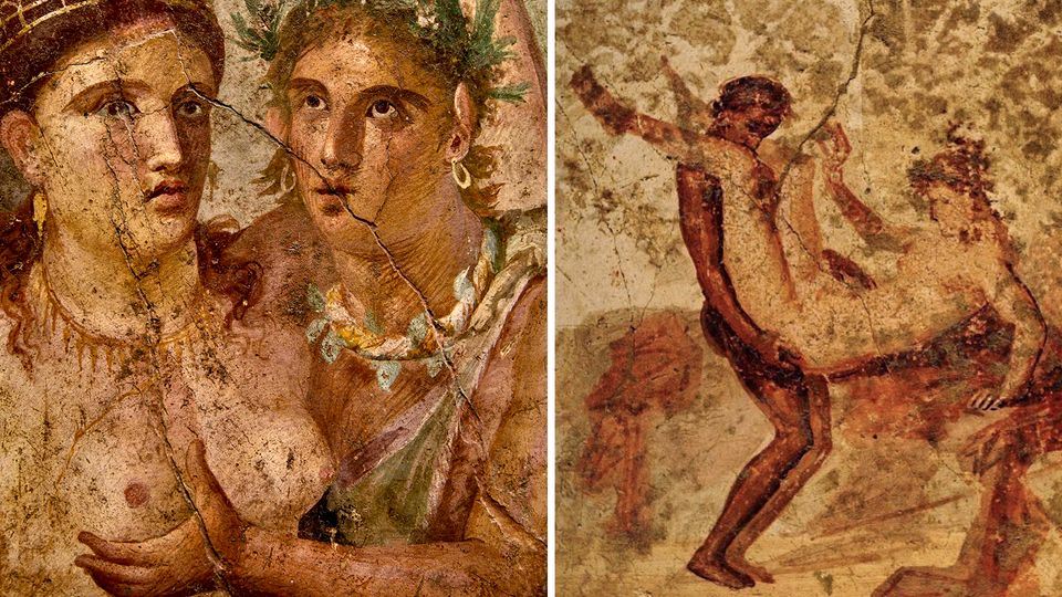 De nombreuses représentations érotiques de l'Antiquité ont été conservées à Pompéi.