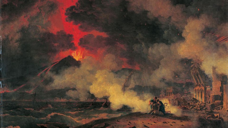 L'éruption du Vésuve et la mort de Pline par Pierre Henri de Valenciennes